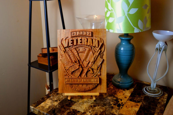 Military 'I Am A Veteran' Wooden Sign
