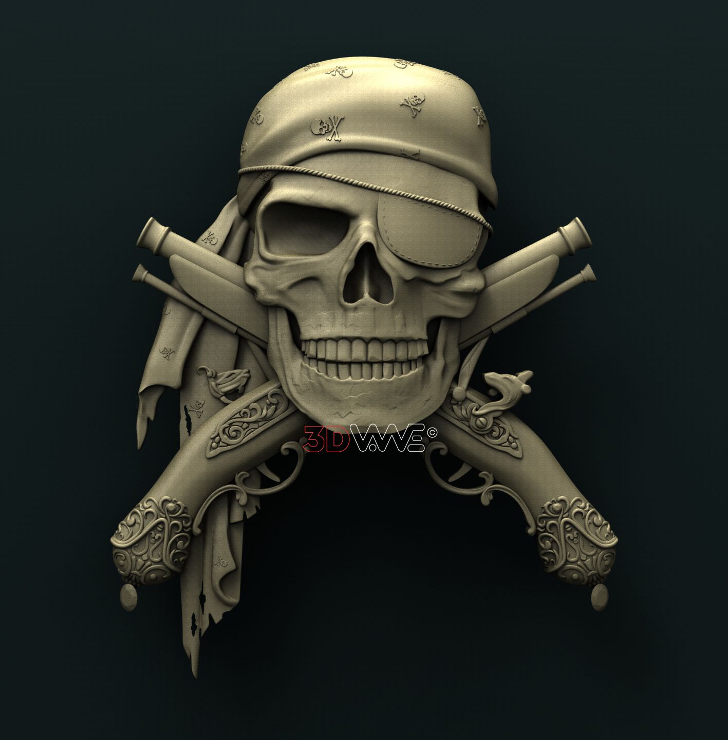 0742 Pirate Skull